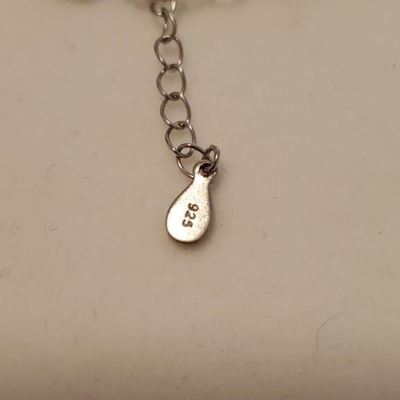 Silver necklace with crystal - Picture 4 of 4